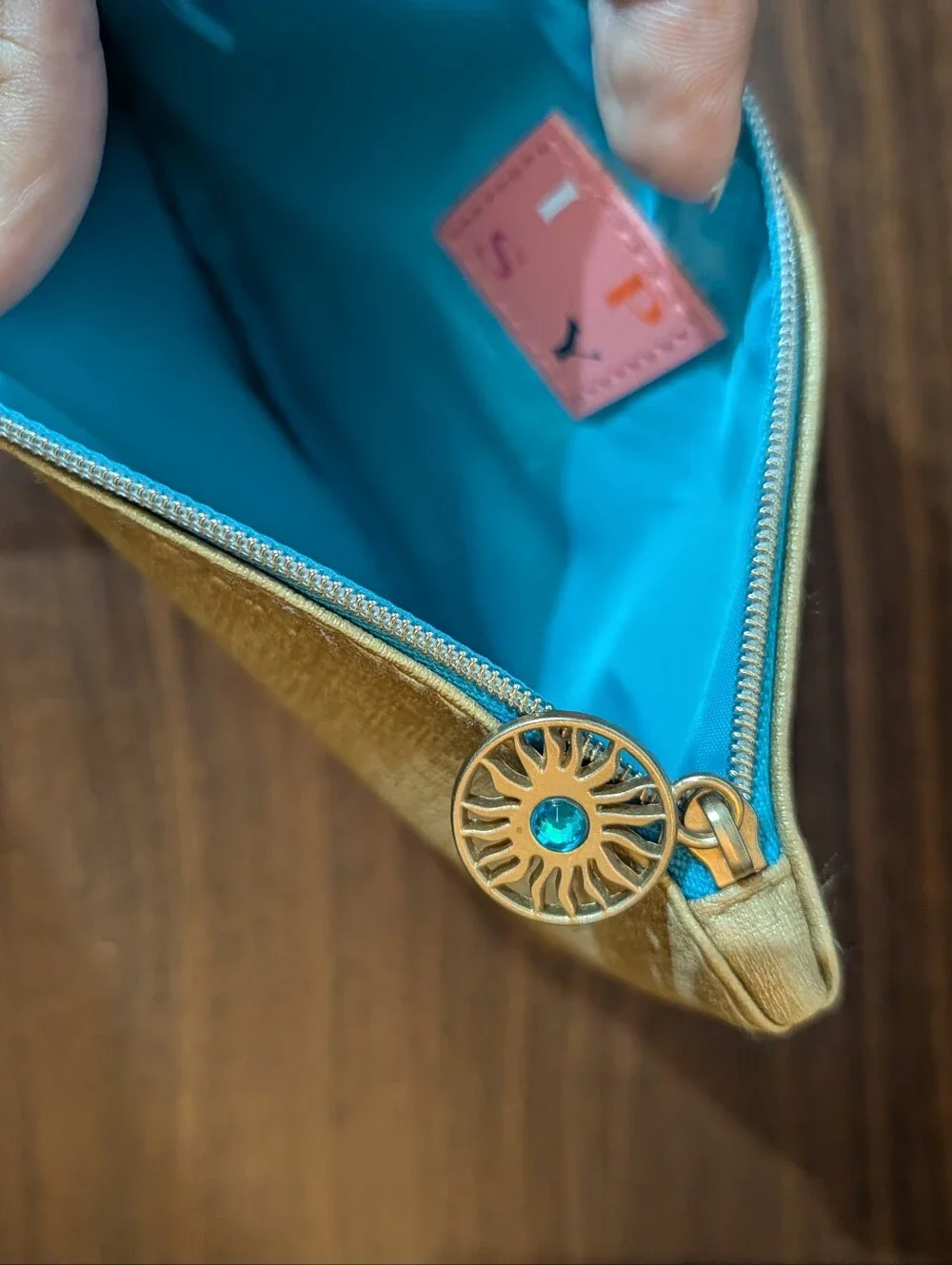 Ipsy Stay Golden Makeup Bag.